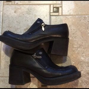 Zipper Moto Biker Boots Platform